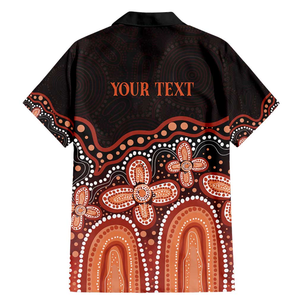 Australia Indigenous Personalized Family Matching Short Sleeve Bodycon Dress and Hawaiian Shirt Fight Leukemia Orange Ribbons - Aussie Hoodie
