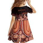 Australia Indigenous Personalized Family Matching Summer Maxi Dress and Hawaiian Shirt Fight Leukemia Orange Ribbons - Aussie Hoodie