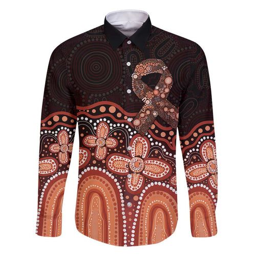 Australia Indigenous Personalized Family Matching Summer Maxi Dress and Hawaiian Shirt Fight Leukemia Orange Ribbons - Aussie Hoodie