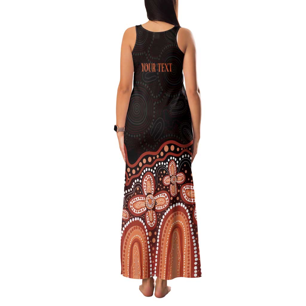 Australia Indigenous Personalized Family Matching Tank Maxi Dress and Hawaiian Shirt Fight Leukemia Orange Ribbons - Aussie Hoodie