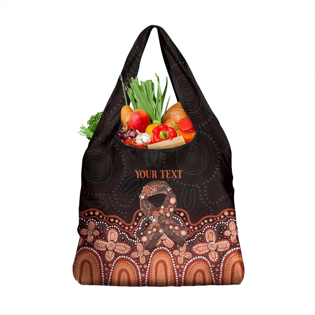 Australia Indigenous Personalized Grocery Bag Fight Leukemia Orange Ribbons - Aussie Hoodie