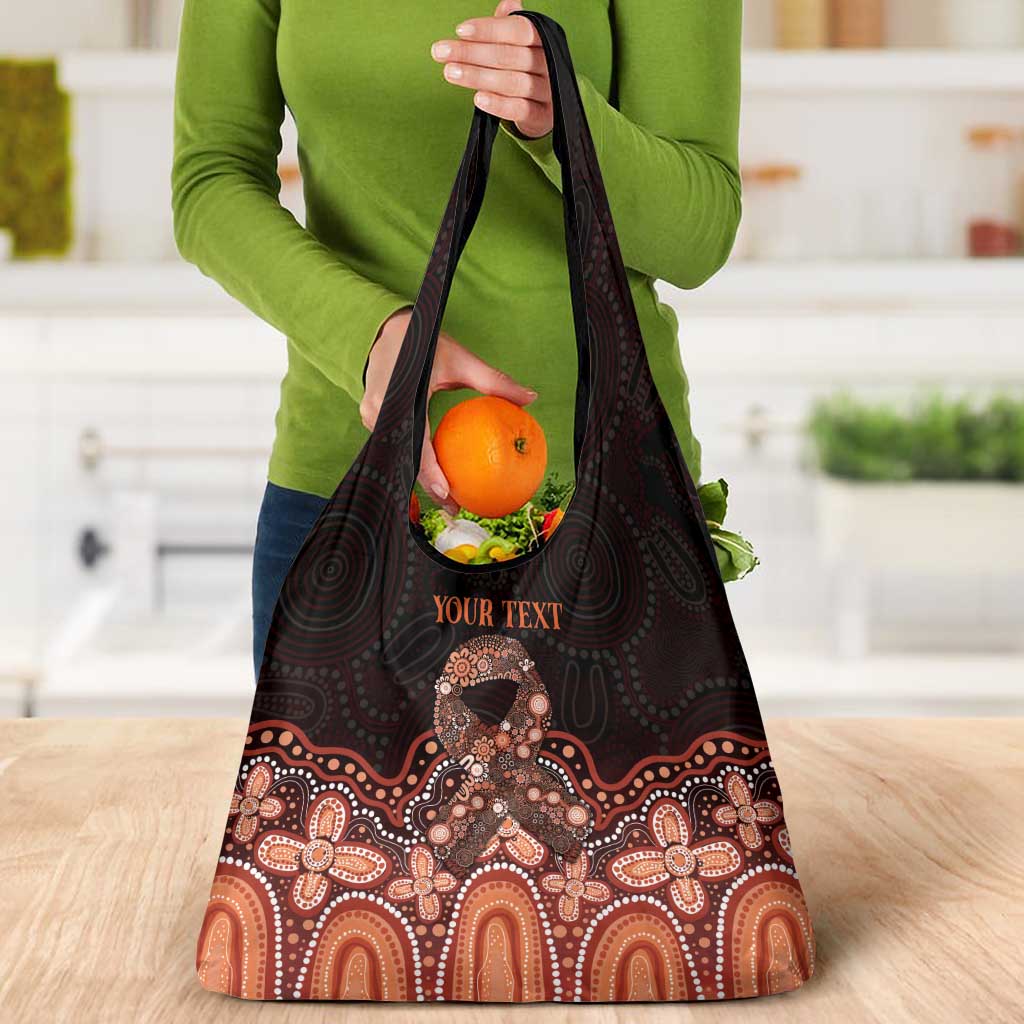 Australia Indigenous Personalized Grocery Bag Fight Leukemia Orange Ribbons - Aussie Hoodie
