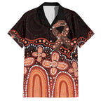 Australia Indigenous Personalized Hawaiian Shirt Fight Leukemia Orange Ribbons - Aussie Hoodie