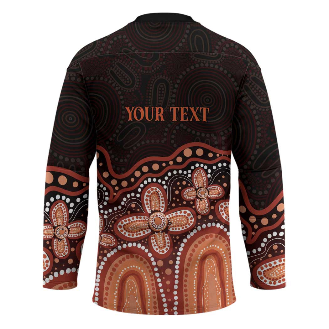 Australia Indigenous Personalized Hockey Jersey Fight Leukemia Orange Ribbons - Aussie Hoodie