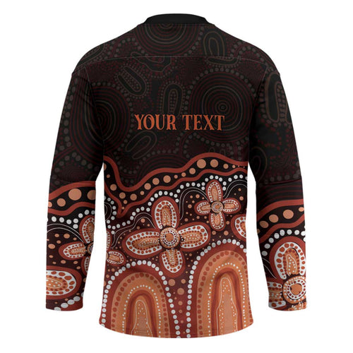 Australia Indigenous Personalized Hockey Jersey Fight Leukemia Orange Ribbons - Aussie Hoodie