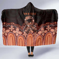 Australia Indigenous Personalized Hooded Blanket Fight Leukemia Orange Ribbons - Aussie Hoodie