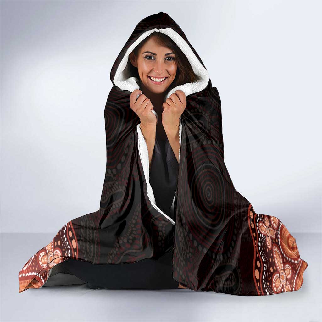 Australia Indigenous Personalized Hooded Blanket Fight Leukemia Orange Ribbons - Aussie Hoodie