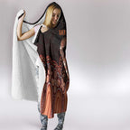 Australia Indigenous Personalized Hooded Blanket Fight Leukemia Orange Ribbons - Aussie Hoodie