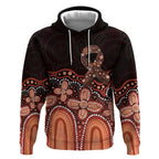 Australia Indigenous Personalized Hoodie Fight Leukemia Orange Ribbons - Aussie Hoodie