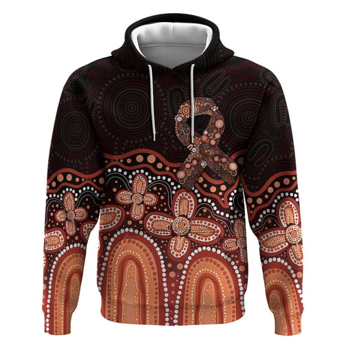 Australia Indigenous Personalized Hoodie Fight Leukemia Orange Ribbons - Aussie Hoodie