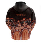 Australia Indigenous Personalized Hoodie Fight Leukemia Orange Ribbons - Aussie Hoodie