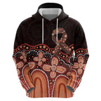 Australia Indigenous Personalized Hoodie Fight Leukemia Orange Ribbons - Aussie Hoodie