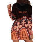 Australia Indigenous Personalized Hoodie Dress Fight Leukemia Orange Ribbons - Aussie Hoodie