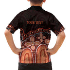 Australia Indigenous Personalized Kid Hawaiian Shirt Fight Leukemia Orange Ribbons - Aussie Hoodie