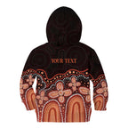 Australia Indigenous Personalized Kid Hoodie Fight Leukemia Orange Ribbons - Aussie Hoodie