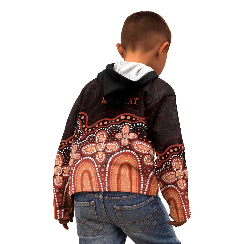Australia Indigenous Personalized Kid Hoodie Fight Leukemia Orange Ribbons - Aussie Hoodie