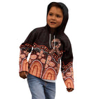 Australia Indigenous Personalized Kid Hoodie Fight Leukemia Orange Ribbons - Aussie Hoodie