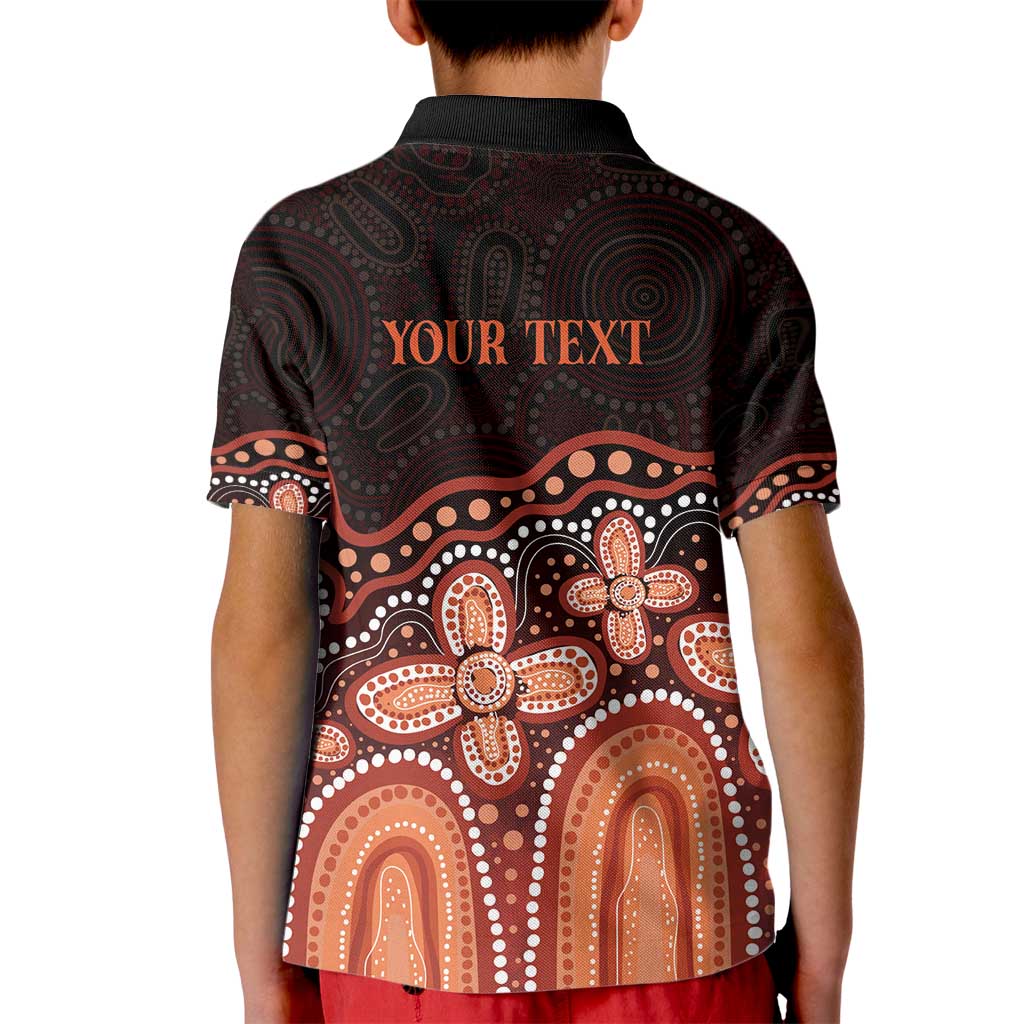 Australia Indigenous Personalized Kid Polo Shirt Fight Leukemia Orange Ribbons - Aussie Hoodie