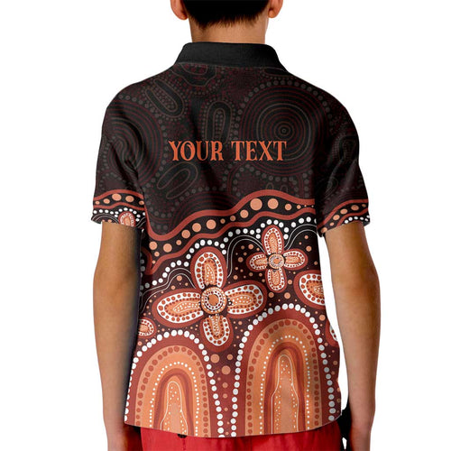 Australia Indigenous Personalized Kid Polo Shirt Fight Leukemia Orange Ribbons - Aussie Hoodie