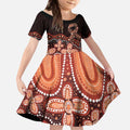 Australia Indigenous Personalized Kid Short Sleeve Dress Fight Leukemia Orange Ribbons - Aussie Hoodie
