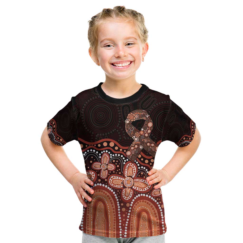 Australia Indigenous Personalized Kid T Shirt Fight Leukemia Orange Ribbons - Aussie Hoodie