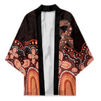 Australia Indigenous Personalized Kimono Fight Leukemia Orange Ribbons - Aussie Hoodie