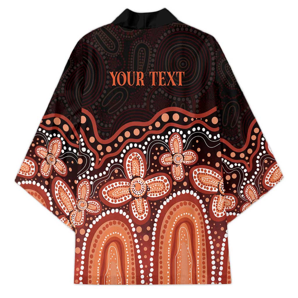 Australia Indigenous Personalized Kimono Fight Leukemia Orange Ribbons - Aussie Hoodie
