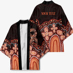 Australia Indigenous Personalized Kimono Fight Leukemia Orange Ribbons - Aussie Hoodie