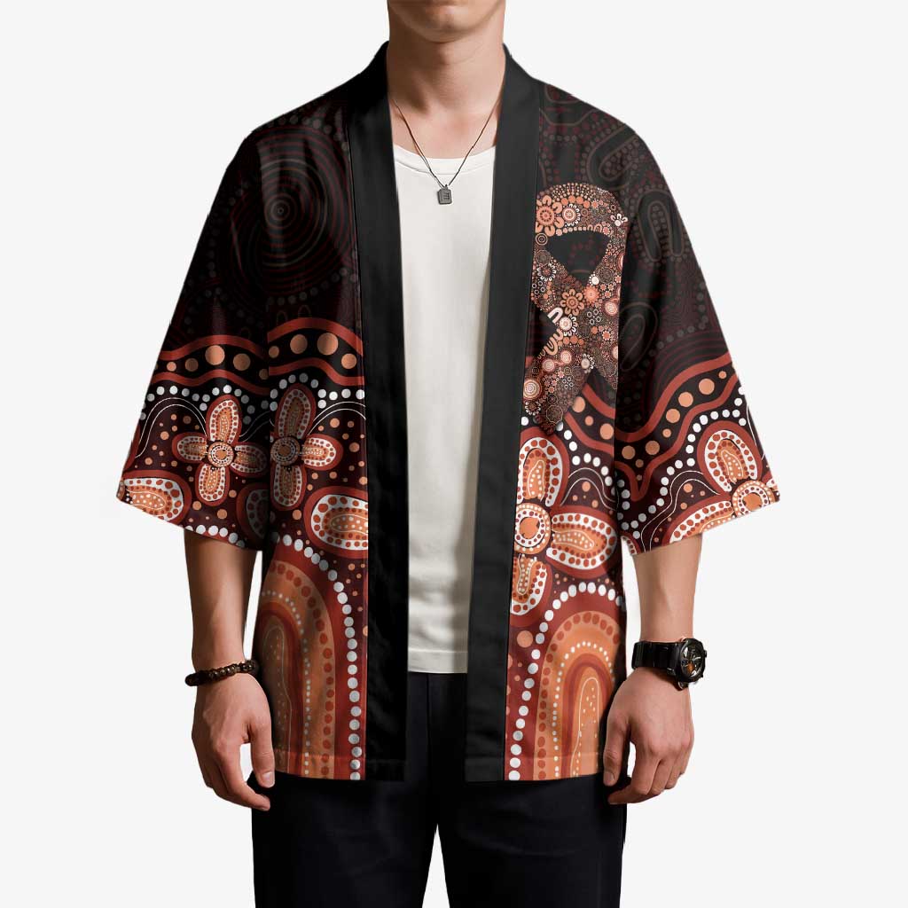 Australia Indigenous Personalized Kimono Fight Leukemia Orange Ribbons - Aussie Hoodie