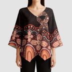 Australia Indigenous Personalized Kimono Sleeve Blouse Fight Leukemia Orange Ribbons - Aussie Hoodie