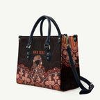 Australia Indigenous Personalized Leather Bag Fight Leukemia Orange Ribbons - Aussie Hoodie