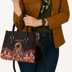 Australia Indigenous Personalized Leather Bag Fight Leukemia Orange Ribbons - Aussie Hoodie