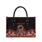 Australia Indigenous Personalized Leather Bag Fight Leukemia Orange Ribbons - Aussie Hoodie