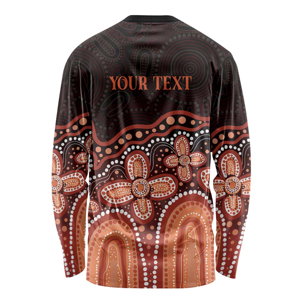 Australia Indigenous Personalized Long Sleeve Shirt Fight Leukemia Orange Ribbons - Aussie Hoodie