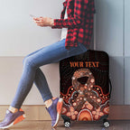 Australia Indigenous Personalized Luggage Cover Fight Leukemia Orange Ribbons - Aussie Hoodie