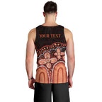 Australia Indigenous Personalized Men Tank Top Fight Leukemia Orange Ribbons - Aussie Hoodie