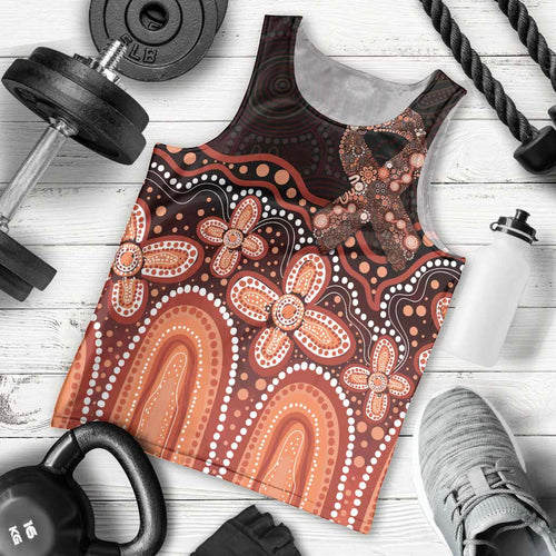 Australia Indigenous Personalized Men Tank Top Fight Leukemia Orange Ribbons - Aussie Hoodie