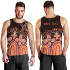 Australia Indigenous Personalized Men Tank Top Fight Leukemia Orange Ribbons - Aussie Hoodie