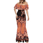 Australia Indigenous Personalized Mermaid Dress Fight Leukemia Orange Ribbons - Aussie Hoodie