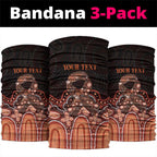 Australia Indigenous Personalized Neck Gaiter Fight Leukemia Orange Ribbons - Aussie Hoodie