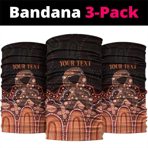 Australia Indigenous Personalized Neck Gaiter Fight Leukemia Orange Ribbons - Aussie Hoodie