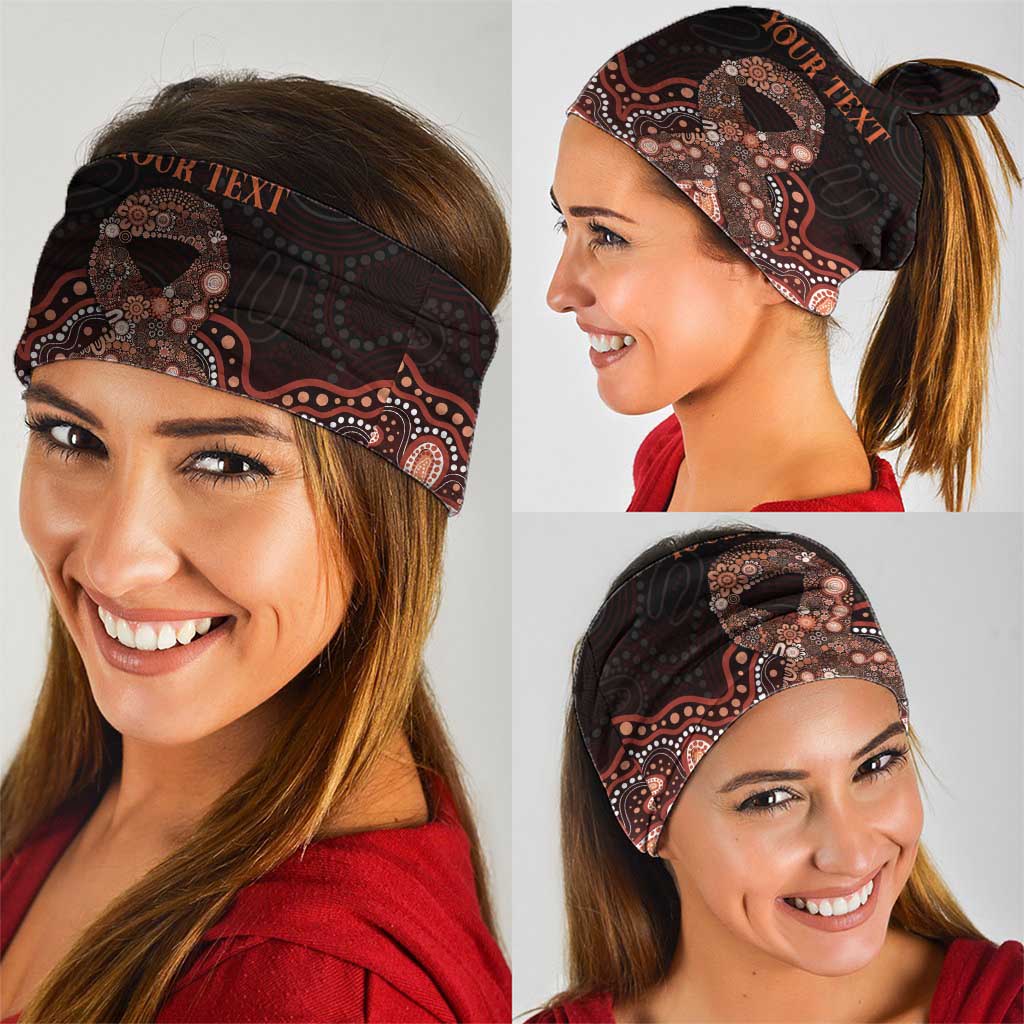 Australia Indigenous Personalized Neck Gaiter Fight Leukemia Orange Ribbons - Aussie Hoodie
