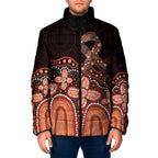 Australia Indigenous Personalized Padded Jacket Fight Leukemia Orange Ribbons - Aussie Hoodie
