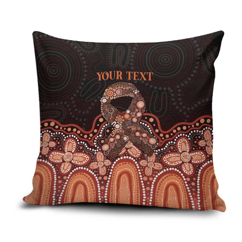 Australia Indigenous Personalized Pillow Cover Fight Leukemia Orange Ribbons - Aussie Hoodie