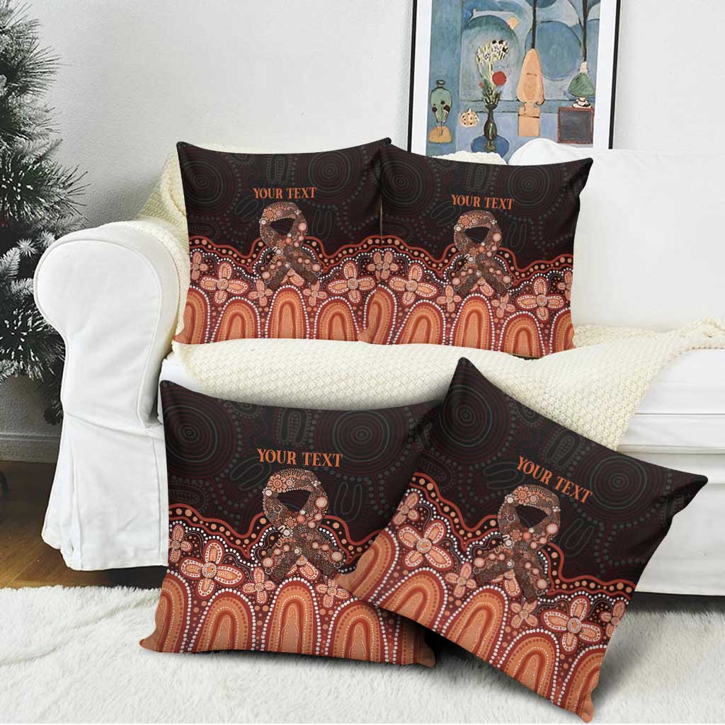 Australia Indigenous Personalized Pillow Cover Fight Leukemia Orange Ribbons - Aussie Hoodie