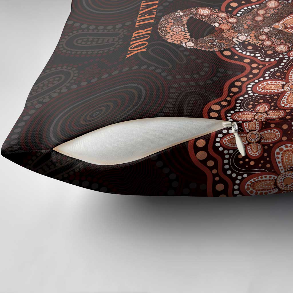 Australia Indigenous Personalized Pillow Cover Fight Leukemia Orange Ribbons - Aussie Hoodie