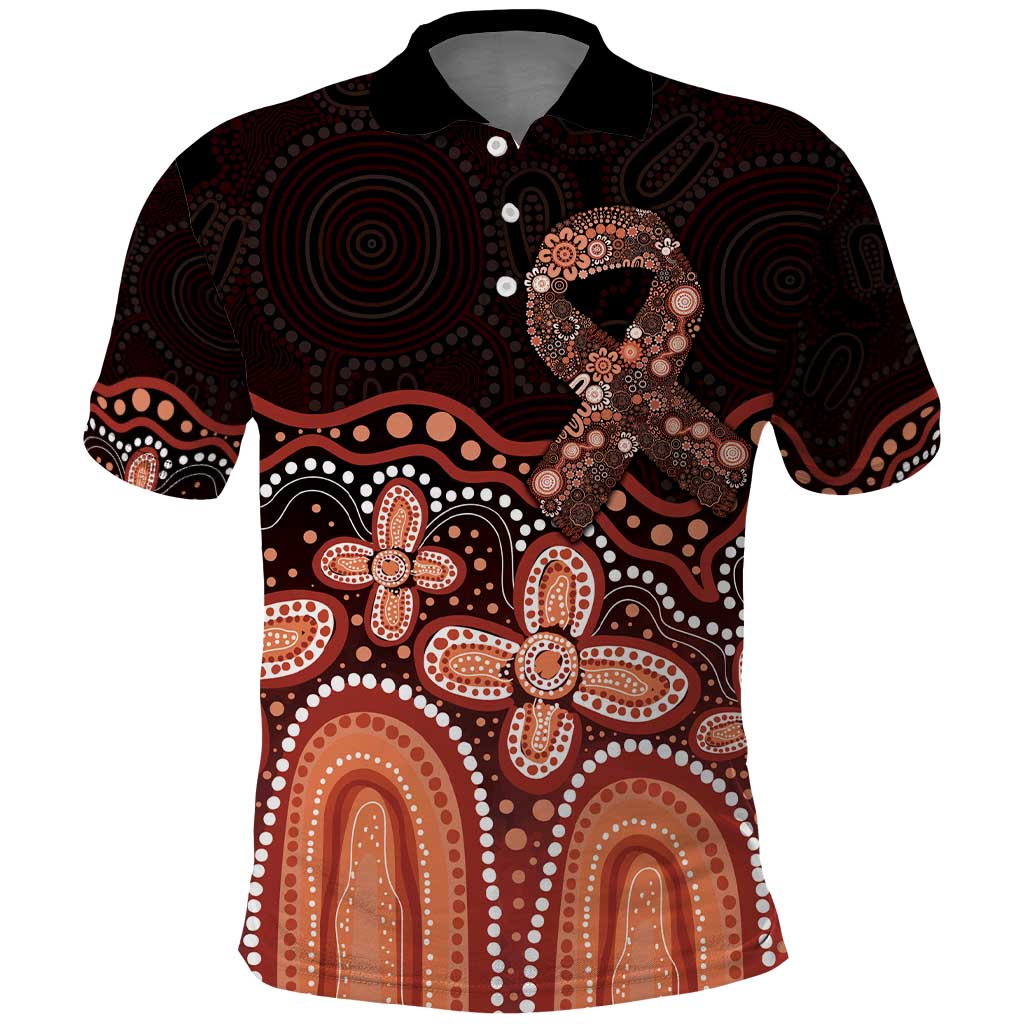 Australia Indigenous Personalized Polo Shirt Fight Leukemia Orange Ribbons - Aussie Hoodie