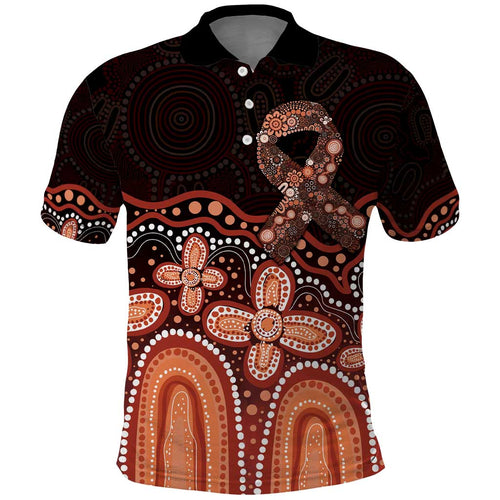 Australia Indigenous Personalized Polo Shirt Fight Leukemia Orange Ribbons - Aussie Hoodie