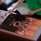 Australia Indigenous Personalized Puzzle Fight Leukemia Orange Ribbons - Aussie Hoodie