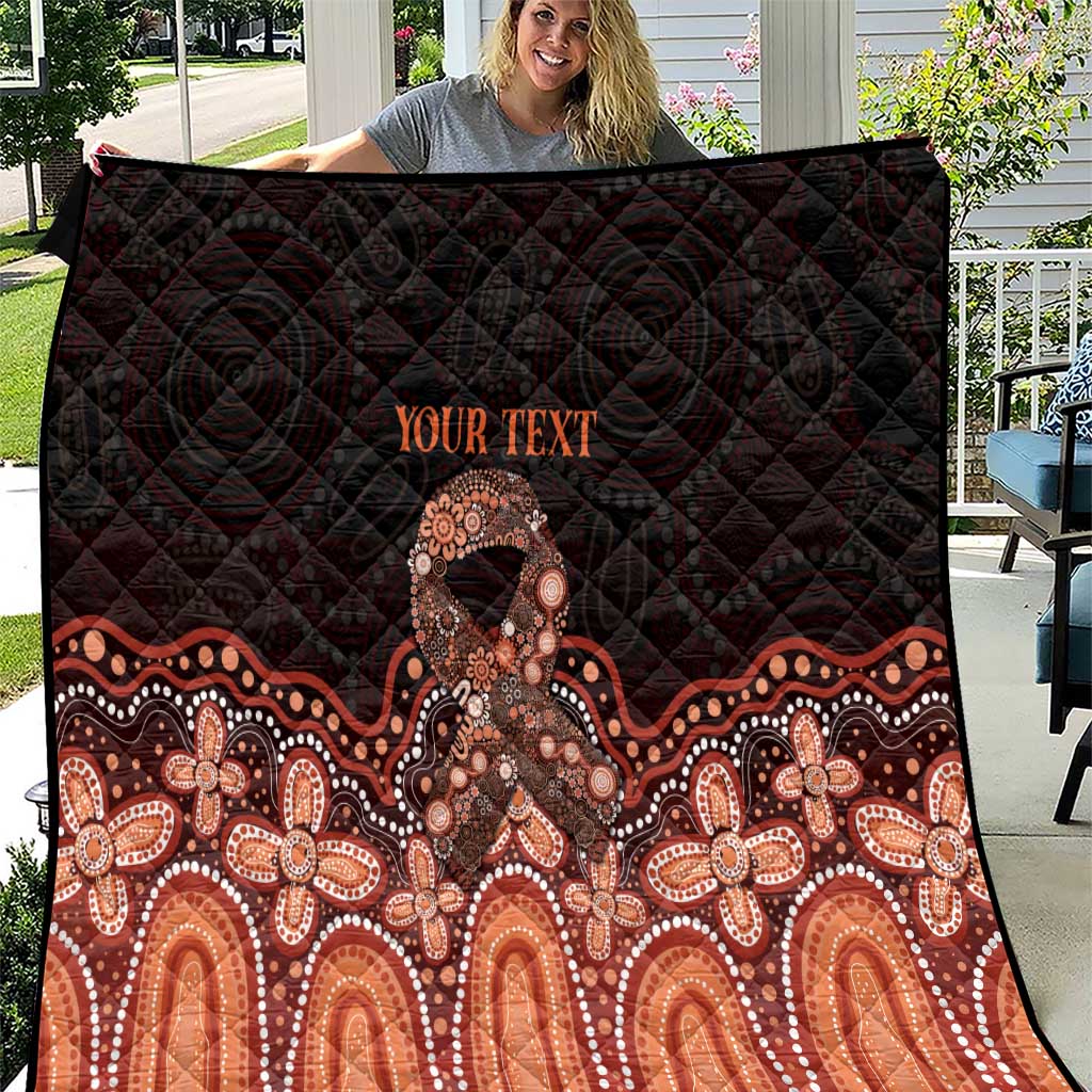 Australia Indigenous Personalized Quilt Fight Leukemia Orange Ribbons - Aussie Hoodie
